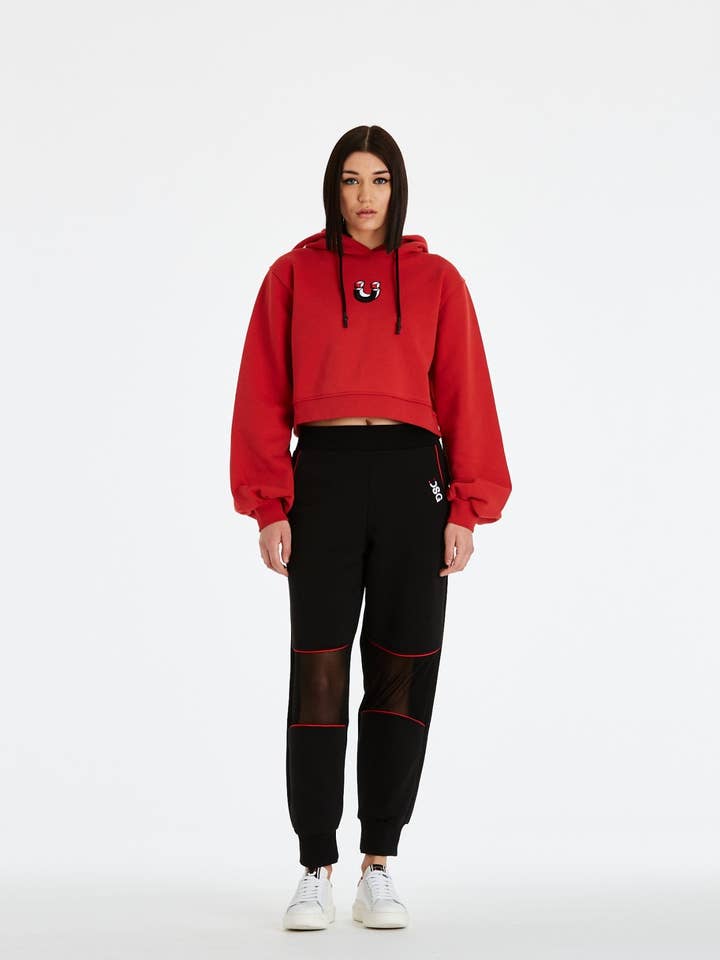 KYLIE HOODIE RØD/HVIDSORT for engroshandel hos DSG