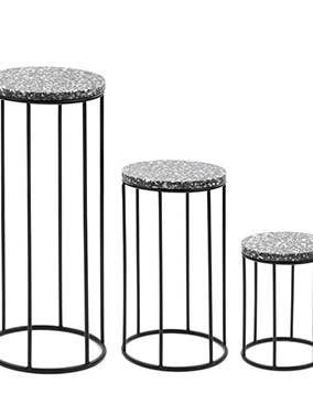 Table / Plant Stands Terrazo Item # 13595 for wholesale by Napco