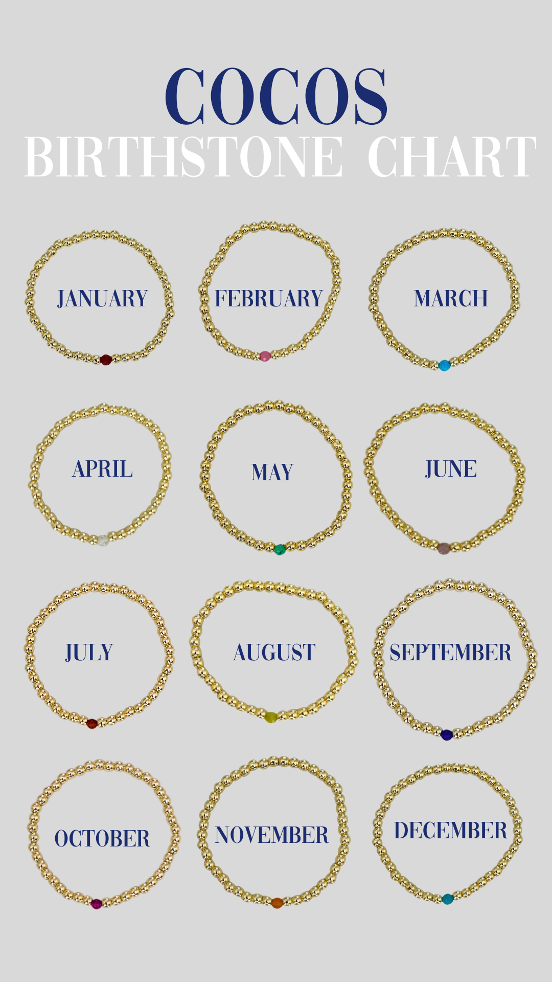 Coco's Beads and Co - Wholesale Beaded Bracelet - Birthstone Bracelets1