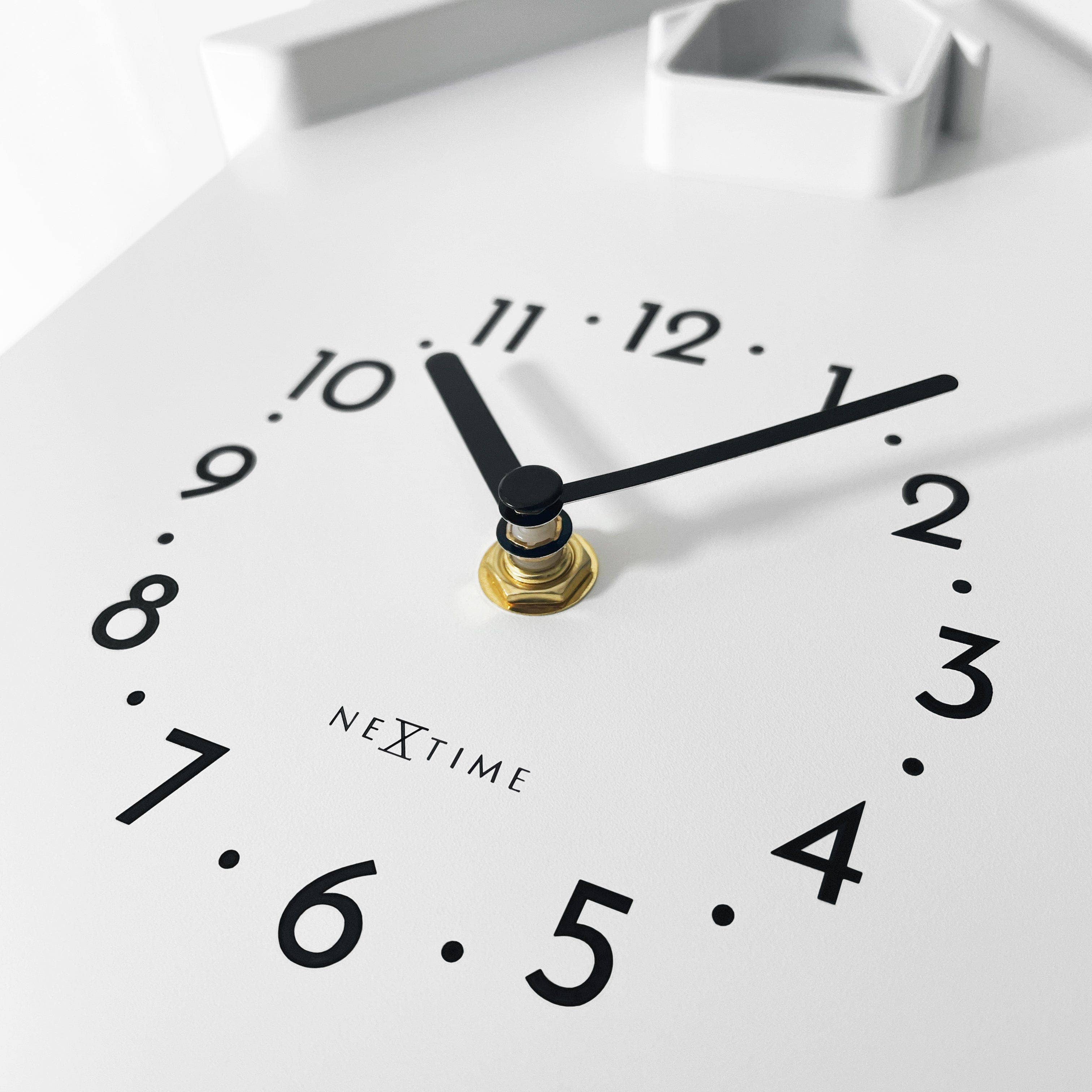 NeXtime - Wholesale Wall Clock - Wall clock 21.5x41.5x8.5cm - Pendulum - Cuckoo -NeXtime 'Twitter'13