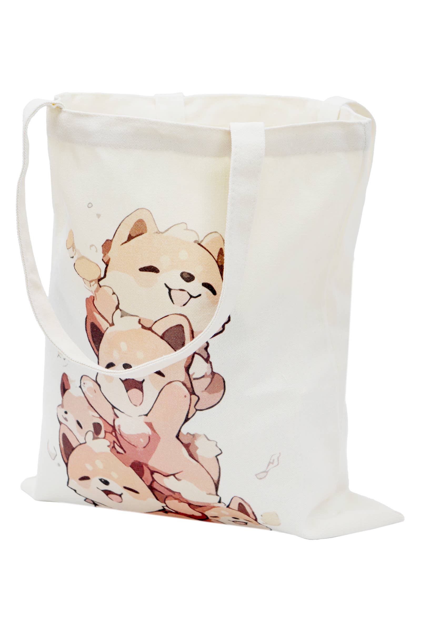 AS SHOWN Animated Corgi Family Canvas Tote Bag for wholesale on Faire2