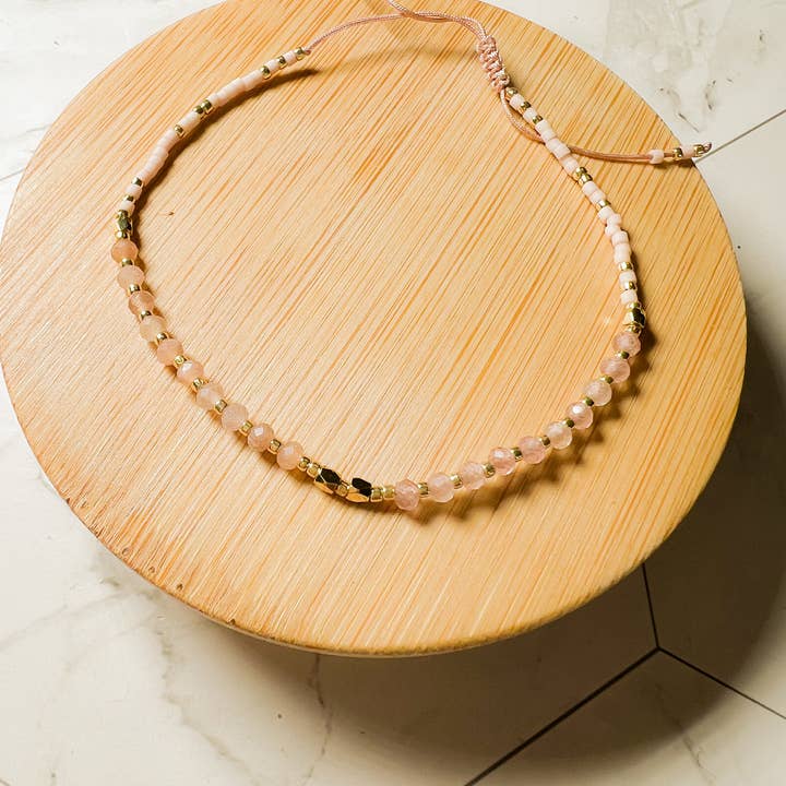 Santore Jewelry Company - Wholesale Beaded Bracelet - Lulu: Gemstone and Seed Bead Thread Bracelet - Adjustable4