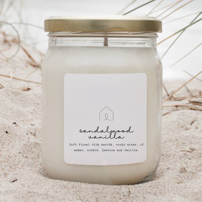 Large Soy Candle - 60+ Hour Burn Time for wholesale by Caslie + Co