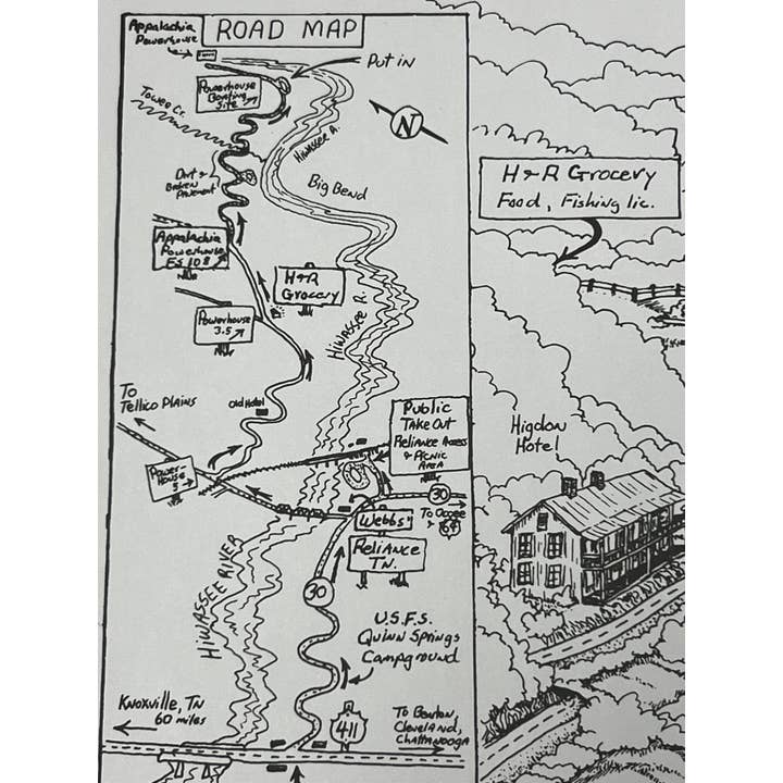 AdventureKEEN - Wholesale Map - Hiwassee River: River Map by William Nealy1