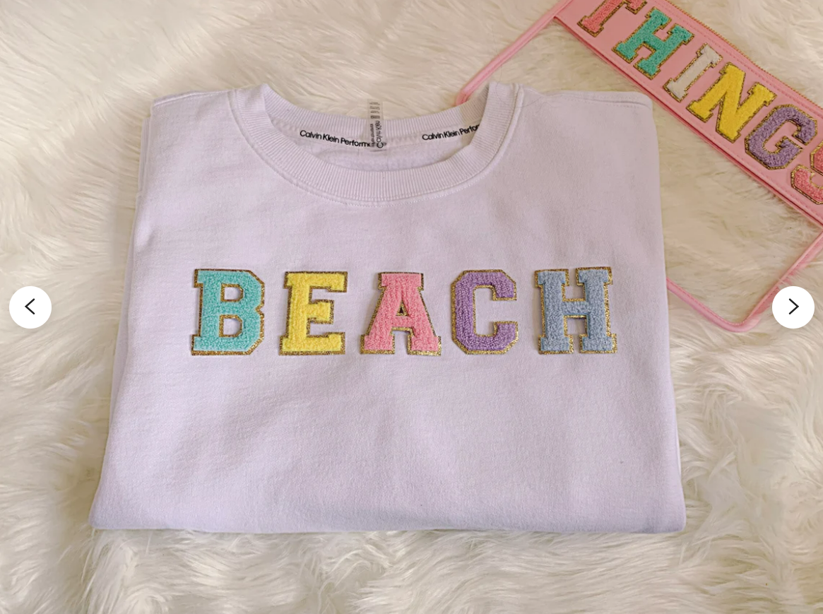 Chicbaby LLC - Wholesale Patch - 2.35 inch Iron on letters, Purple, Chenille Letters, varsity5