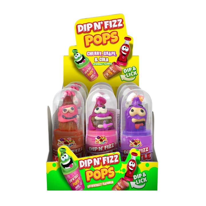 Albert's Dip N' Fizz Pops, 12ct for wholesale by Grandpa Joe's Candy Shop