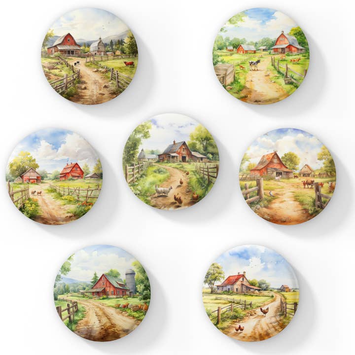 Set di Spille Miste, Spille Paesaggio Agricolo, Spille Fattoria per la vendita all'ingrosso da parte di NatureCuts