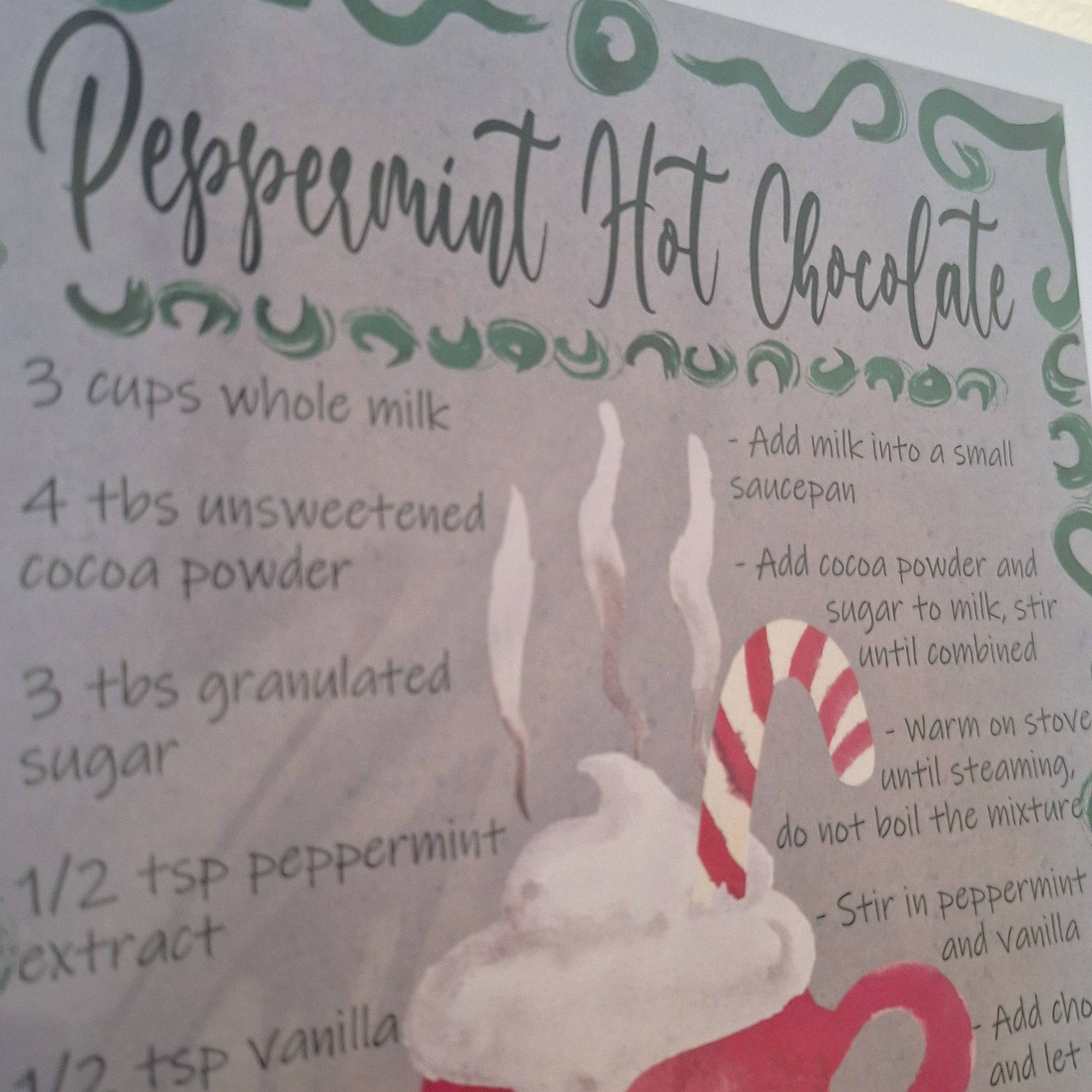 Gen Aumonier Art - Wholesale Art Print - Peppermint Hot Coco 8x10 Inch Signed Holiday Art Print5