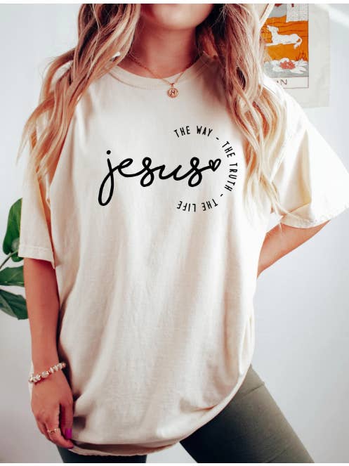 Eleven Fashion - Wholesale Screen Printed T-Shirt - Women's - Jesus The Way The Truth The Life Shirt