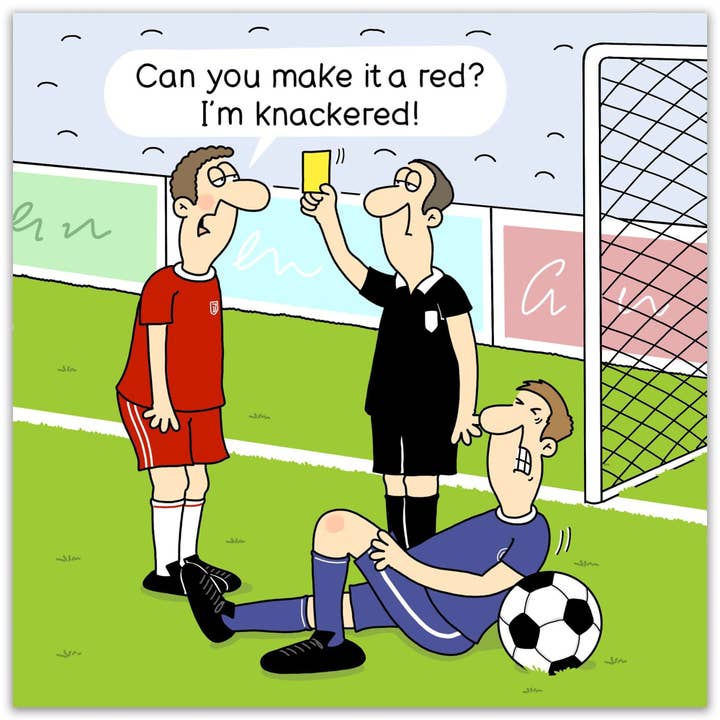Twizler Ltd – wholesale Everyday greeting card – Funny Football Card - Red Card Wish1