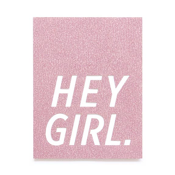 Hey Girl Laser Cut Card for wholesale by Alexis Mattox Design