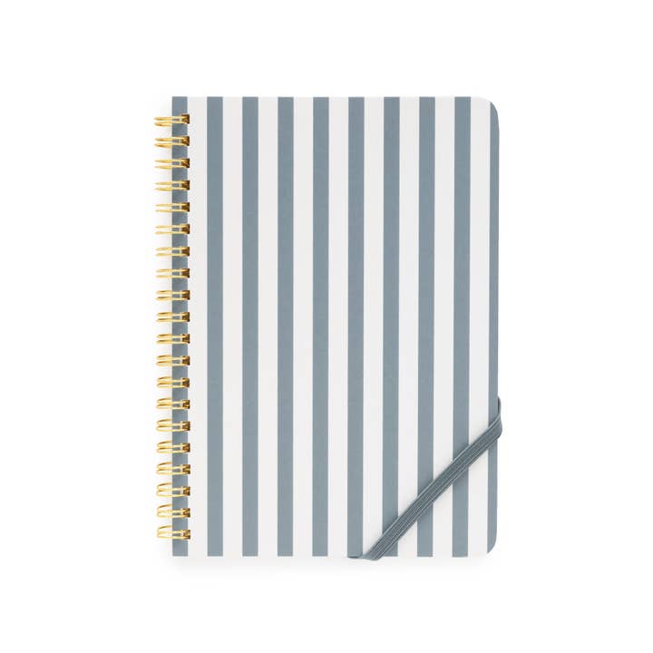 Sugar Paper – wholesale Notebook – Mini Spiral Notebook, Dusty Blue Stripe