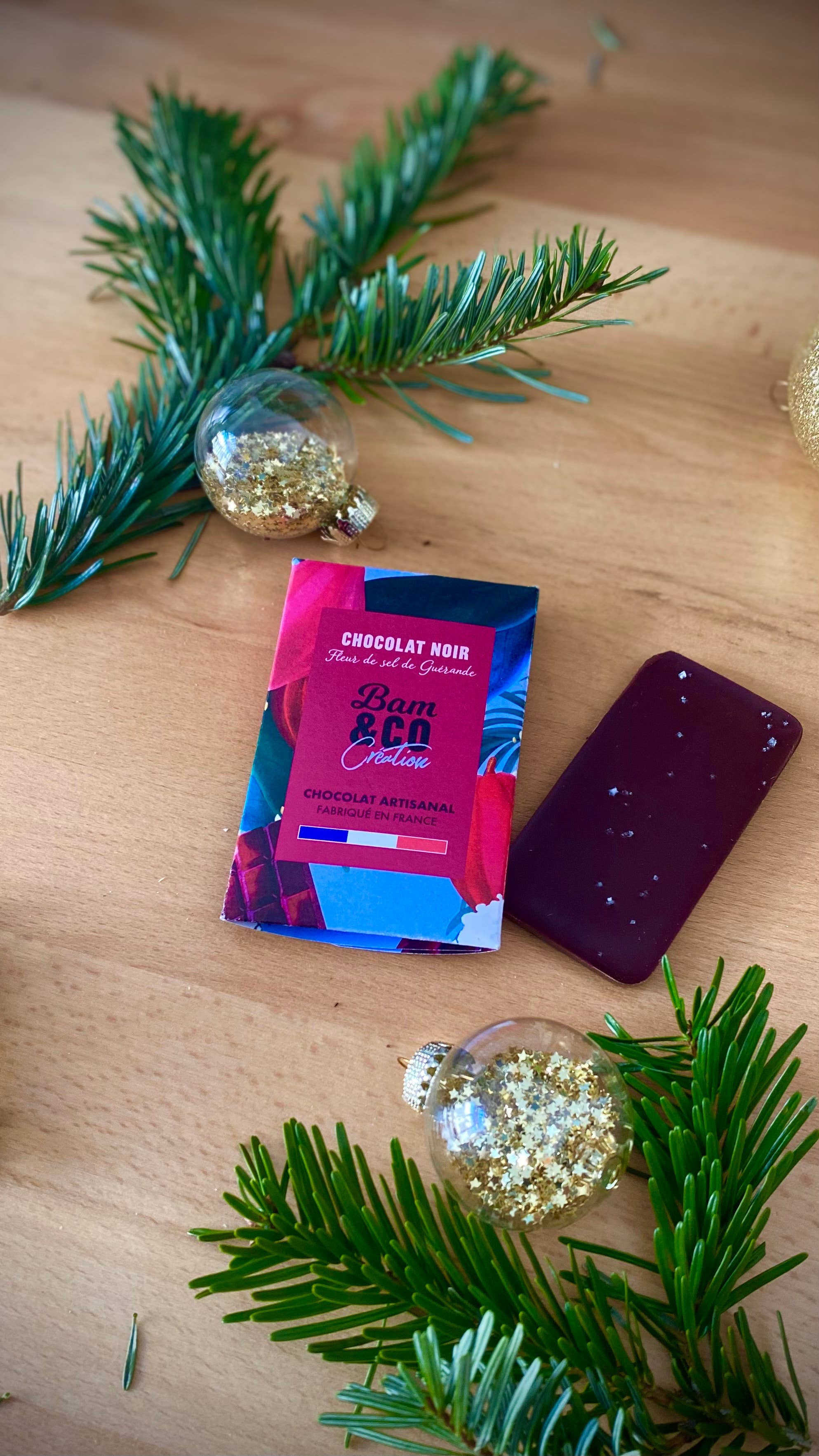 BAM&Co Création - Wholesale Chocolate Bar - DARK CHOCOLATE - Fleur de Sel de Guérande1