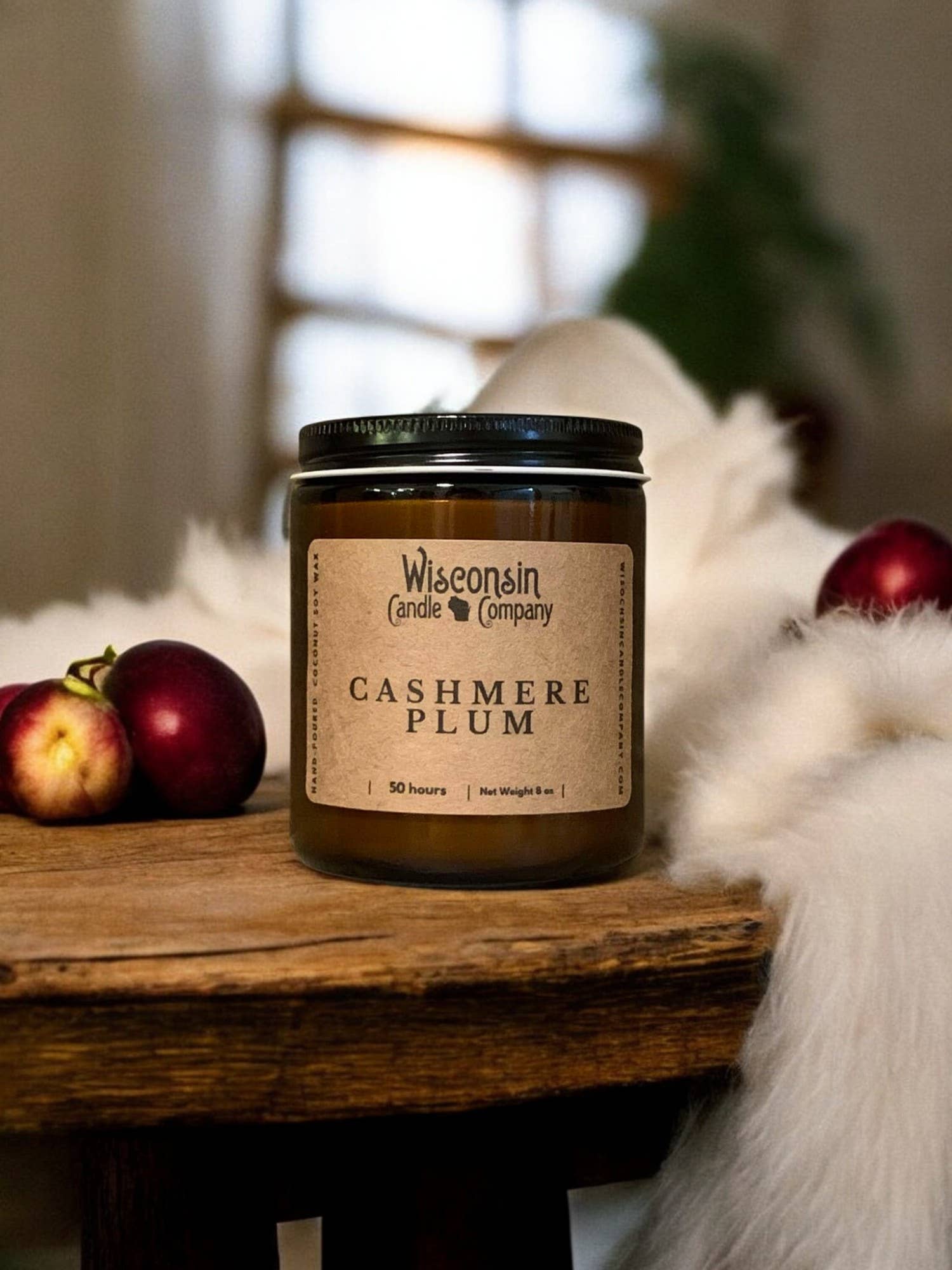 Wisconsin Candle Company - Vente Bougie en bocal - Cachemire Prune1