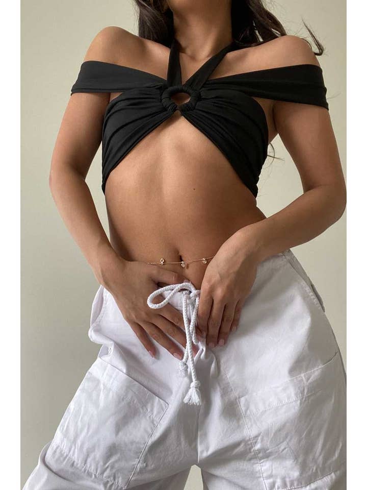 BANDEAU OFF SHOULDER CROP TOP for wholesale by Et Clet