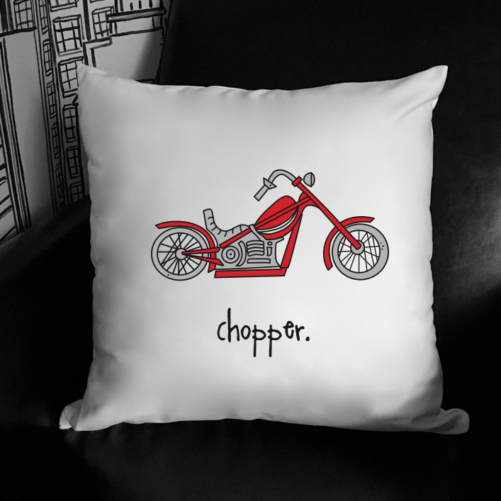 REMOVED BRAND - Wholesale Pillow/Cushion - Kids & Baby - 18 x 18 Chopper Pillow1