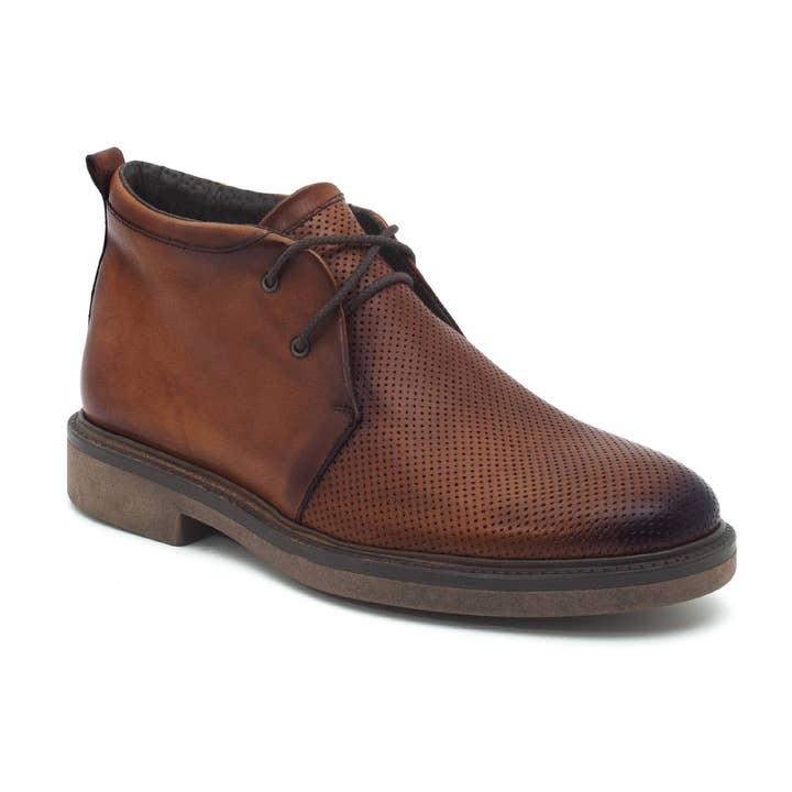 Bottine CRAPIC-TESTA en cuir marron pour la vente par Men's Heritage