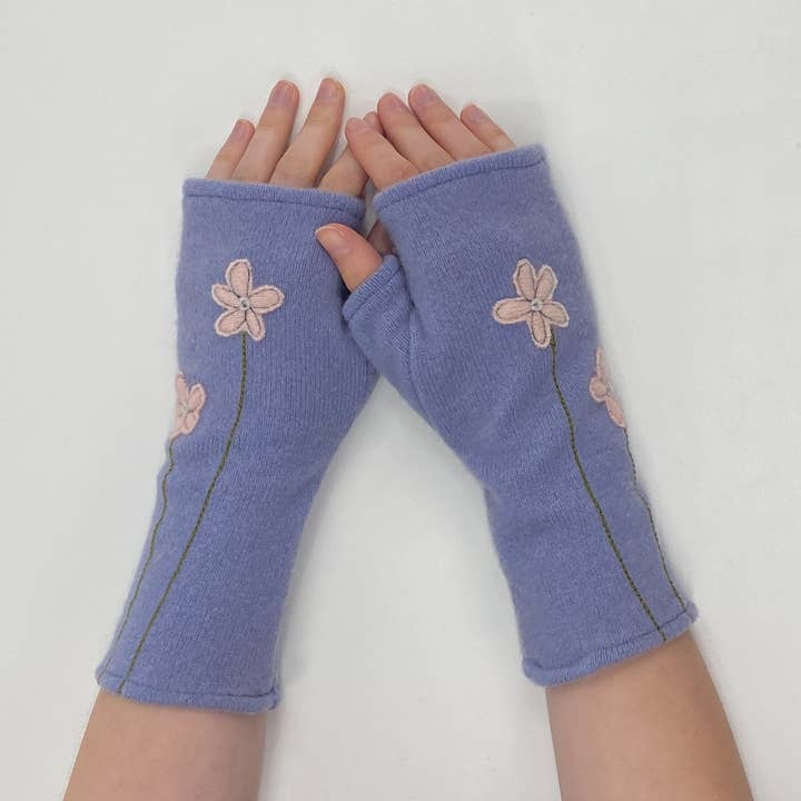Sardine Clothing Co. - Vente Gants – femme - Gants en cachemire sans doigts - Fleur sauvage9