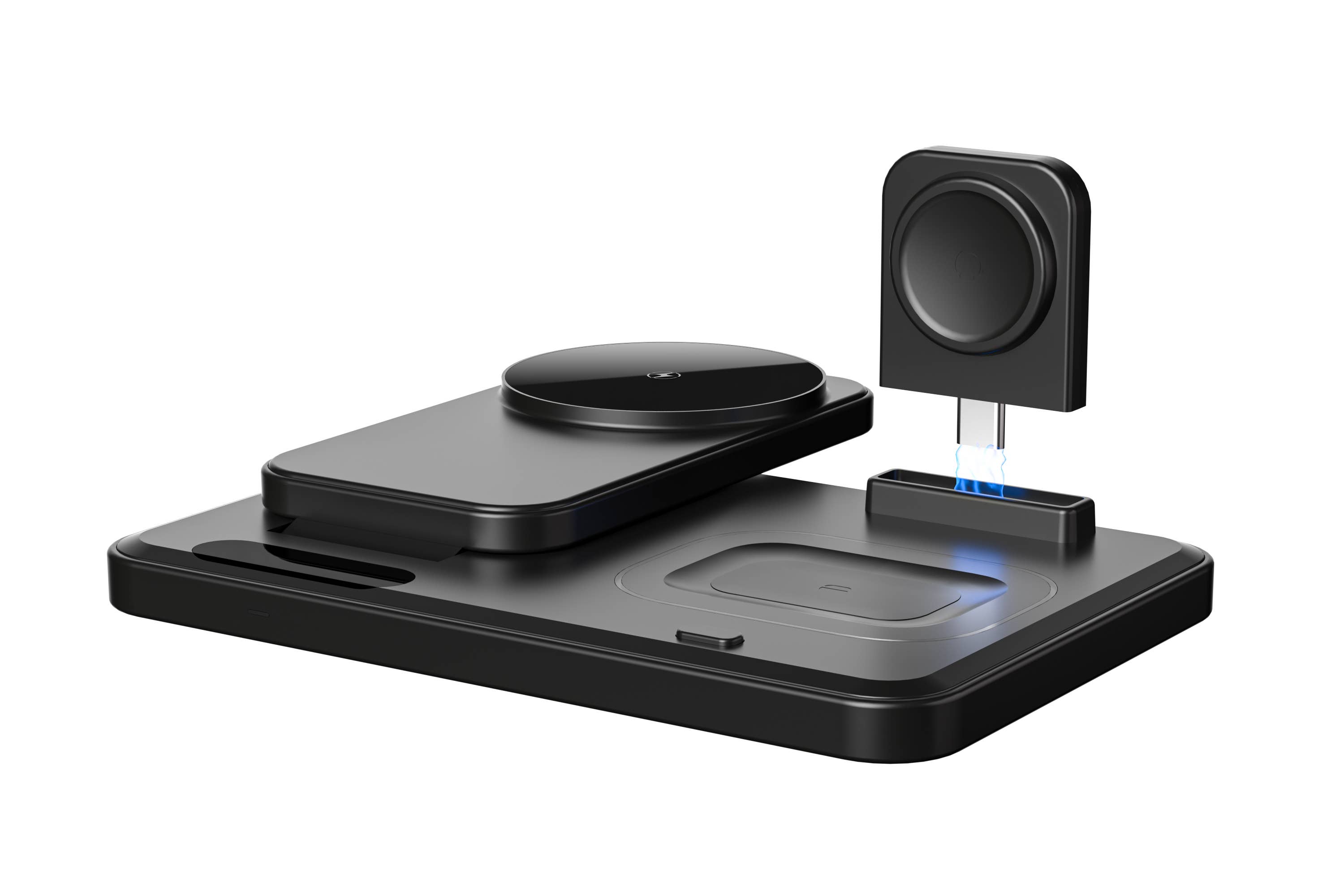 LAX Gadgets - Wholesale Charger - Flat Folding 3-in-1 Fast Wireless Charger -Retail Packaging16