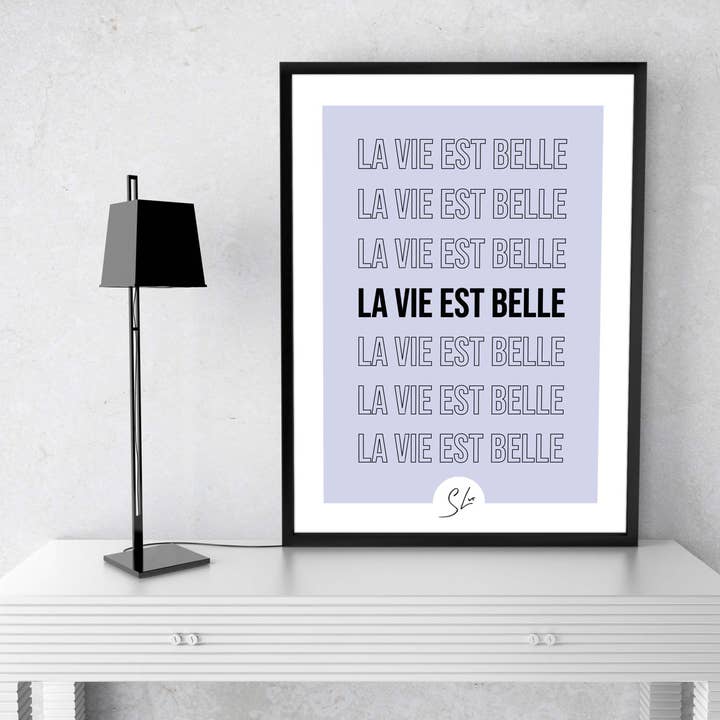 Affiche La vie est belle pour la vente par Créations & co.