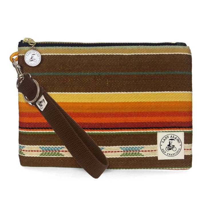 Miss Zip Wristlet: Sunset Stripes for wholesale by Lady Alamo
