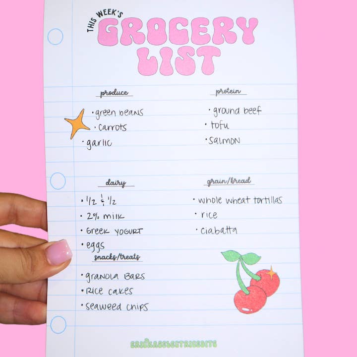 Electric Feels Company - Wholesale Notepad - Grocery List Notepad