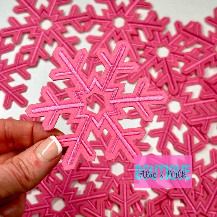 Christmas Snowflake patch, snowflake, christmas patches for wholesale by Aloe and Milk Boutique