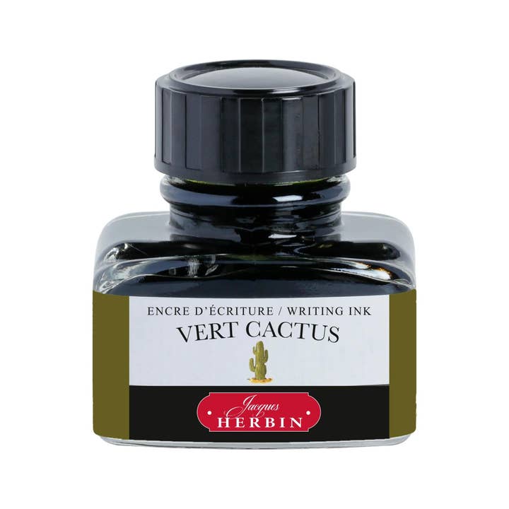 Jacques Herbin La Perle des Encres Writing Ink 30 mL Vert Cactus (Cactus Green) for wholesale by Carte Blanche