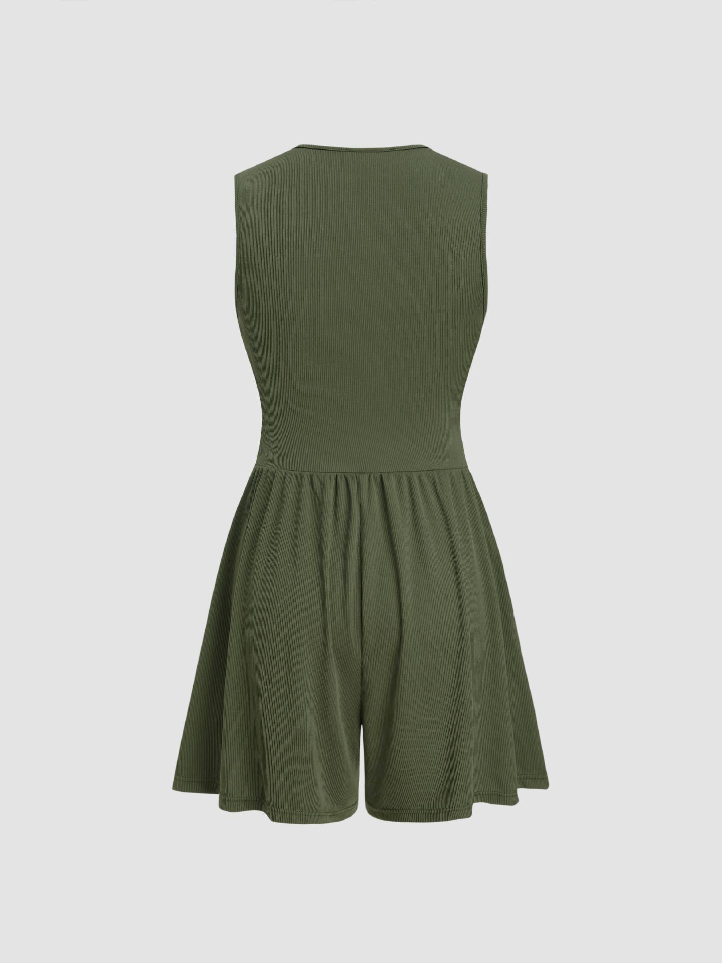 Lily Clothing - Wholesale Romper - Women's - KNITTED PLEATED PIT STRIP SLEEVELESS ONESIE6