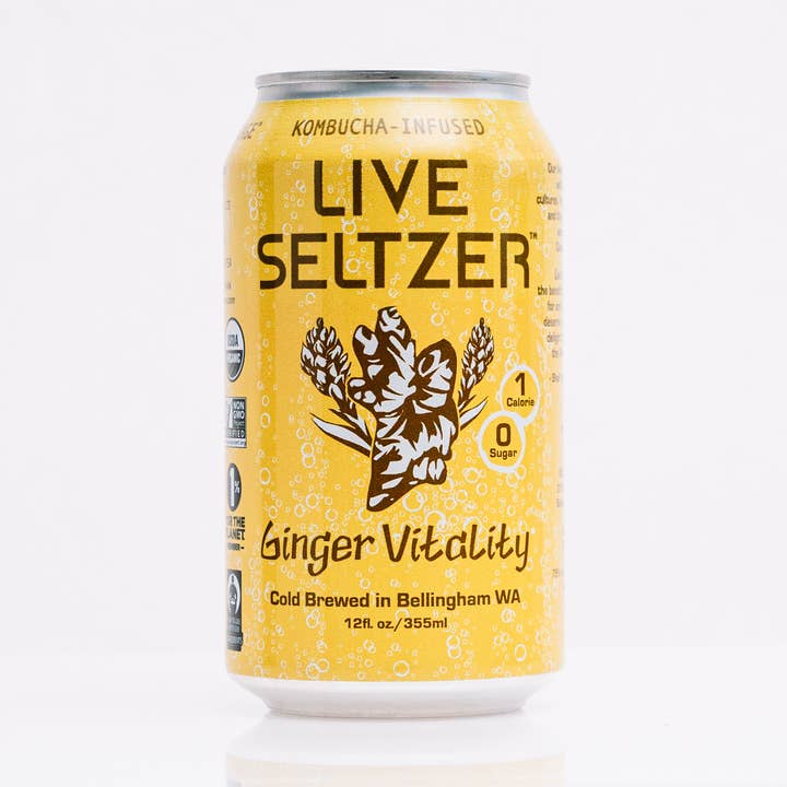 Ginger - Live Seltzer Water for wholesale by Kombucha Town