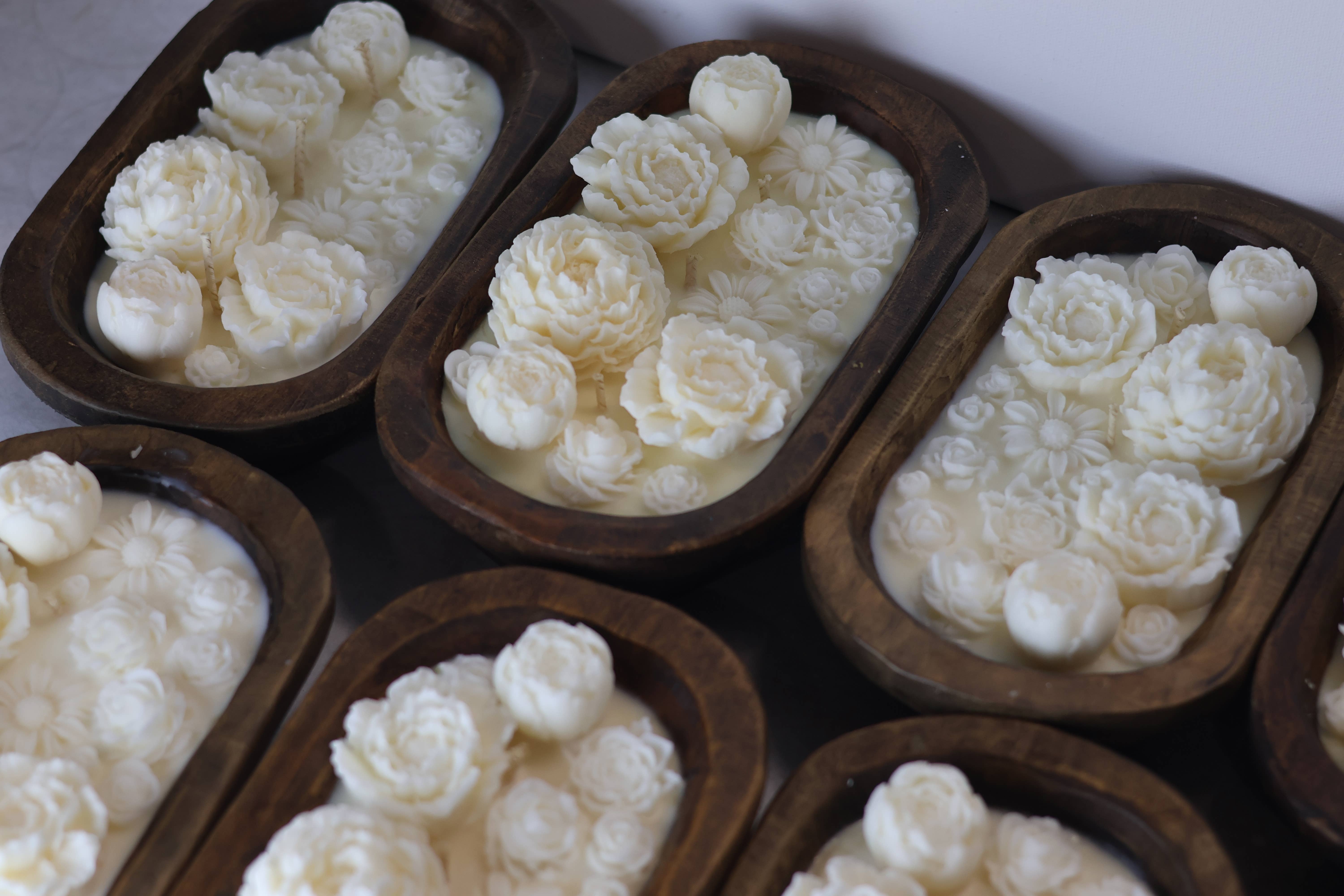 Agaboo Candle – Vela em jarro/copo por atacado – Vela de Taça de Massa Floral de Luxo 2,5x9,5in - Recipiente1