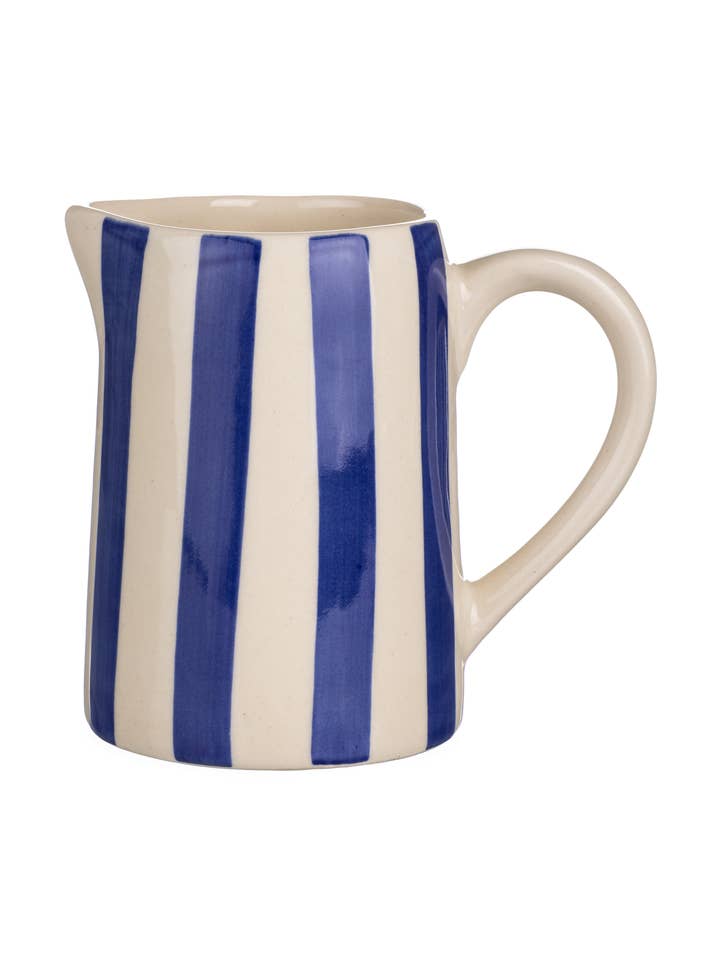 Breton Stripe Jug for wholesale by Shoeless Joe Ltd