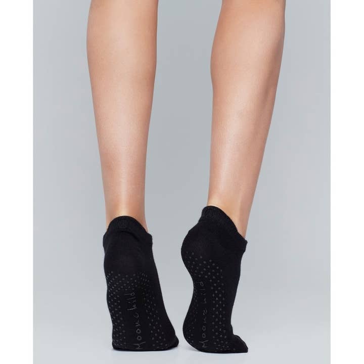 Moonchild Yoga Wear - Vendita all'ingrosso Calzini - Donna - Calzini Grip Moonchild - Taglio basso - Nero Onice1