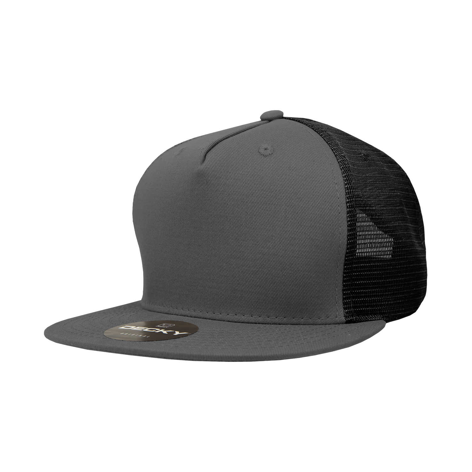 The Park Wholesale - Wholesale Truckerpet - Uniseks - Decky 1040 - Blanco Trucker Snapback-hoeden met 5 panelen - 104063