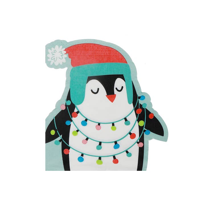 12 PACK 3 PLY SHAPED NAPKIN (PENGUIN) for wholesale by IH Casa Decor