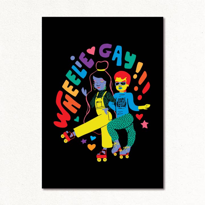 Create & Skate Factory - Wholesale Art Print - Wheelie Gay Art Print4