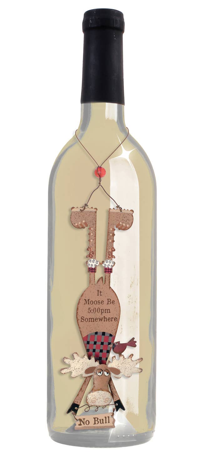 Sunset Vista Designs - Wholesale Wine Charm - Moose Wine Charm and Magnet 4 Asst0
