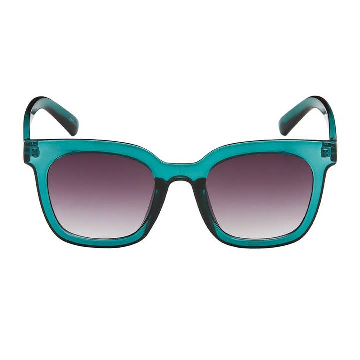 Blue Gem Sunglasses Inc - Vente Lunettes de soleil – femme - 1311-4 Rose - Lunettes de soleil carrées vert émeraude cristal