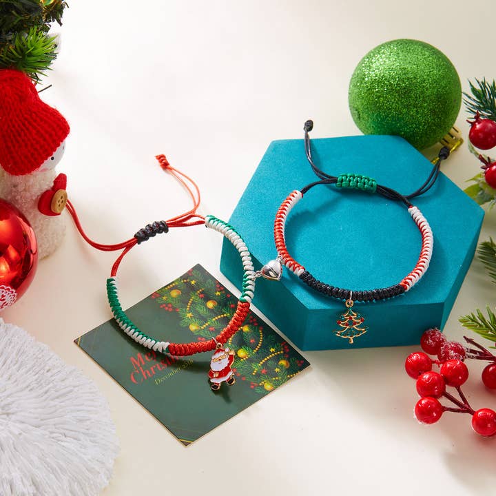 ACCITY - Wholesale Link & Chain Bracelet - CHRISTMAS WOVEN TREE PAPER CARD MAGNETIC BRACELET_CWAJE23931