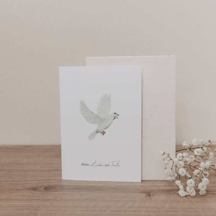 Foldet kort med due (PU = 10 stk.) for engroshandel hos Eulenschnitt