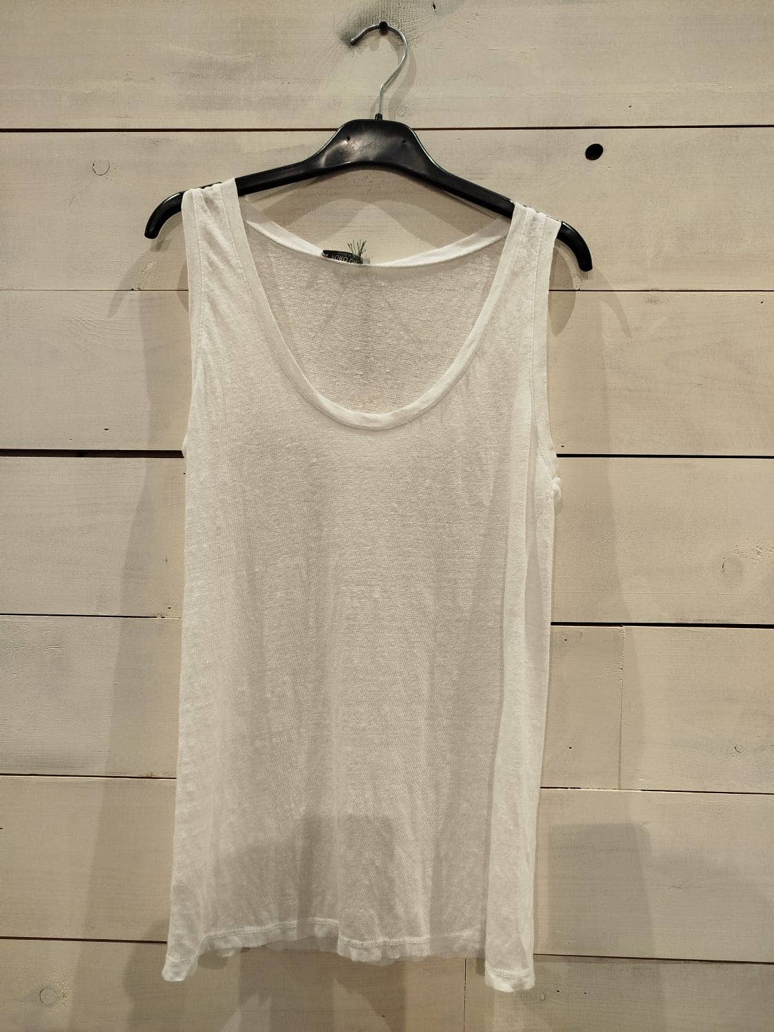 Linos y Textiles – Großhandel T-Shirt – Damen – REF 3981 Basic Stretch Leinen-Top 100 %4