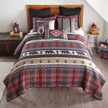 Bear Mirage Cotton Quilt Faire Com Bear Mirage Cotton Quilt Faire Com, Donna Sharp Bear Mirage Bedding Collection Quilt