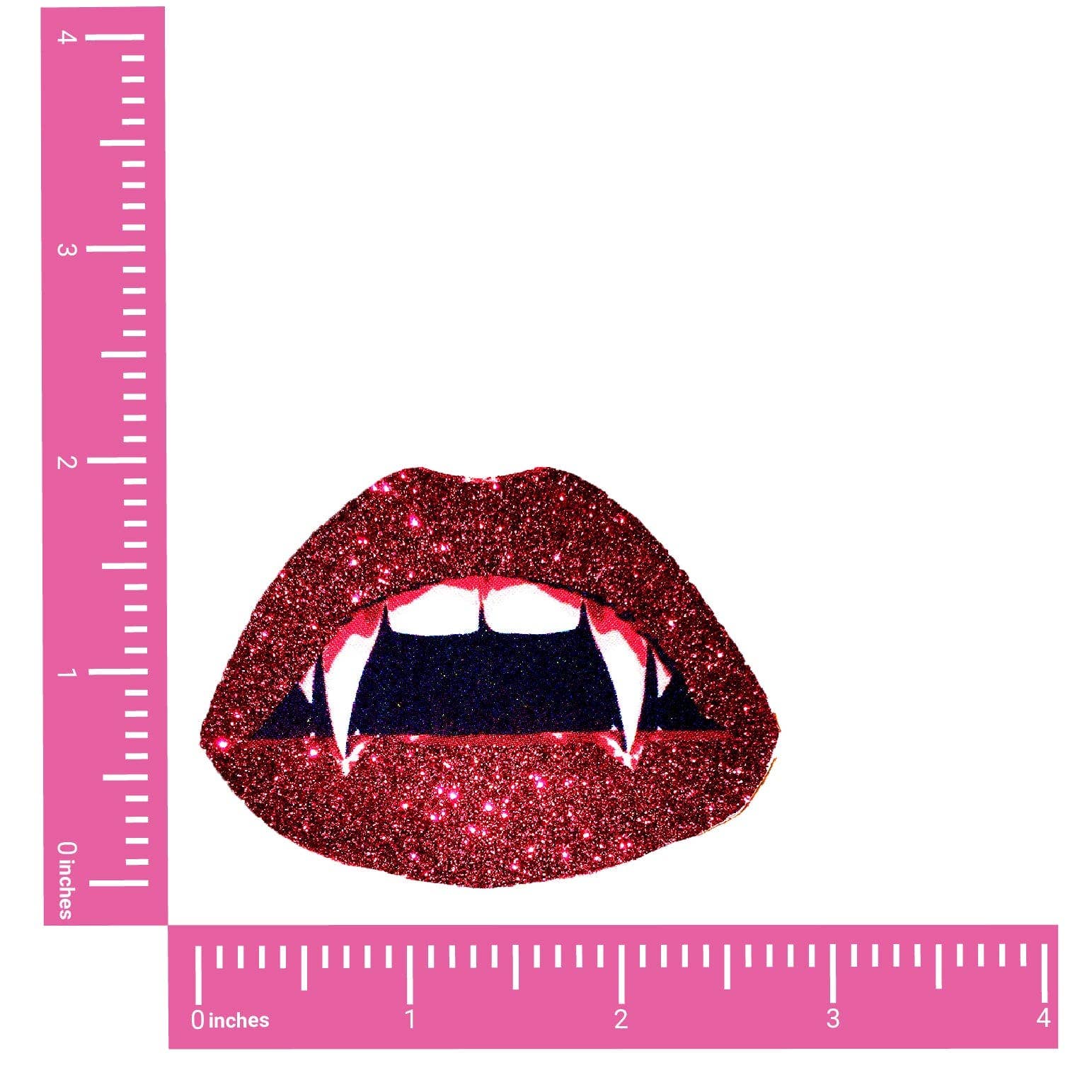 Vampire Fang Red Glitter Lip Blacklight Nipple Cover Pasties for wholesale on Faire3