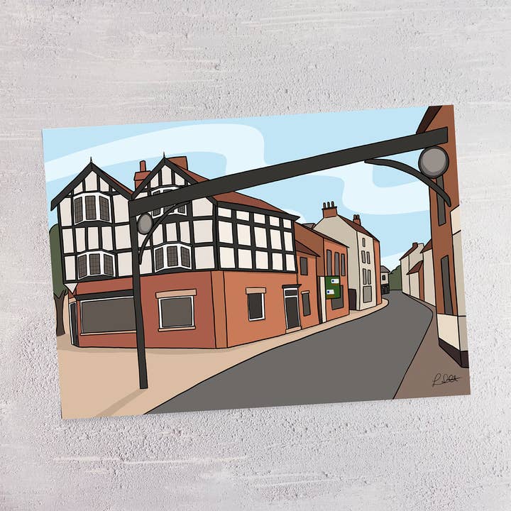 Ashbourne, Derbyshire Print for wholesale by Lisa Swift Illustrations