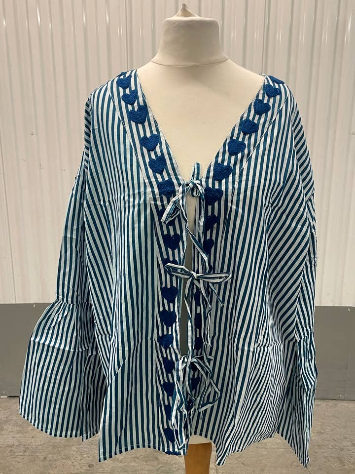 Funky Yak Ltd – wholesale Buttoned-down shirt – Women's – Hand Block Print 100% Cotton Shirt