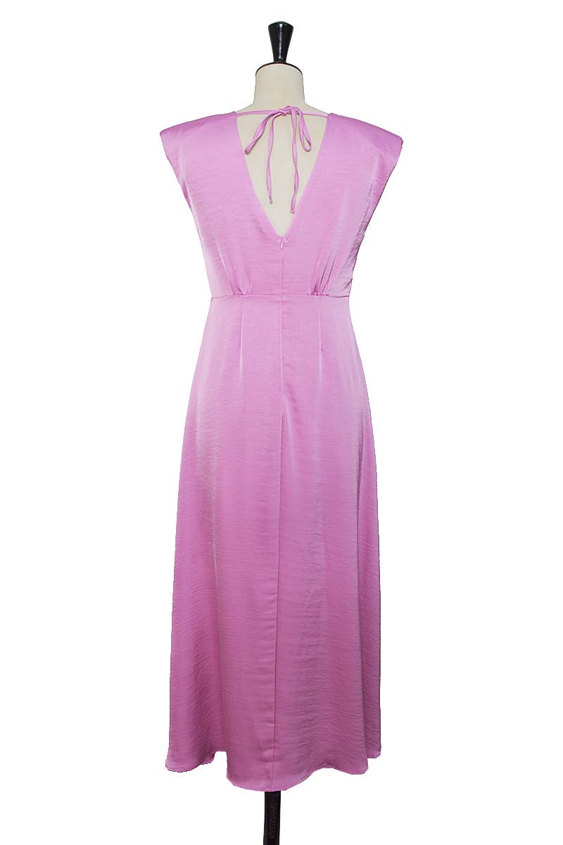 ELLI WHITE – Vestido - Mulher por atacado – Vestido comprido de cetim premium5