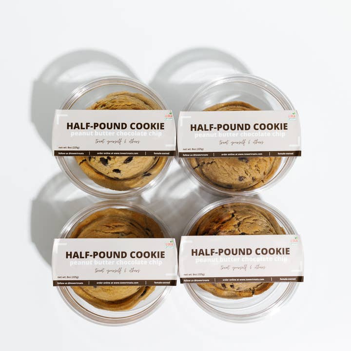 Tower Treats - Wholesale Cookie - The OG: Half-Pound Peanut Butter Chocolate Chip Cookie