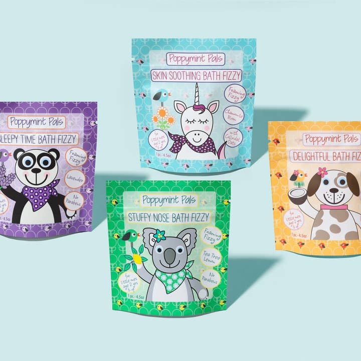 Foaming Bath Fizzies for wholesale by Poppymint Pals
