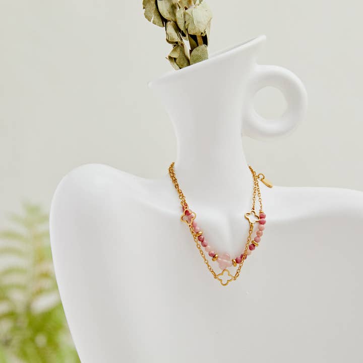 Lovelika - Wholesale Link & Chain Bracelet - Multi-strand stone bracelet - Christina2