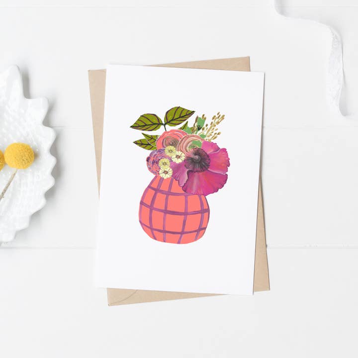 Tarjeta olla veraniega SG21 rosa para venta al por mayor de Angela Savage Illustration